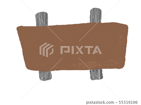 Wooden sign isolated. Vector illustration. Wooden sign isolated. Vector illustration. 55319106