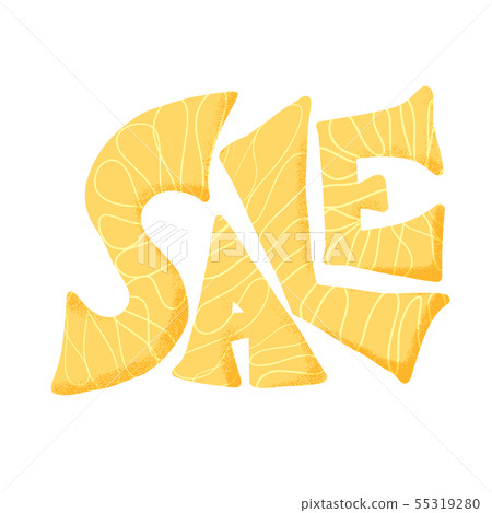 Sale stylized text. Vector creative word isolated. Sale stylized text. Vector creative word isolated. 55319280