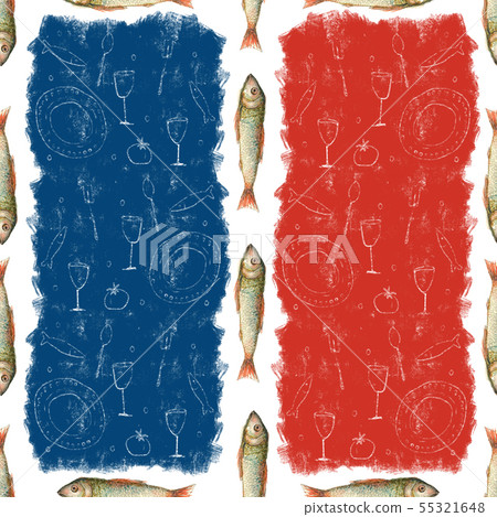 Seamless pattern for fish restaurant, illustration Seamless pattern for fish restaurant, illustration 55321648