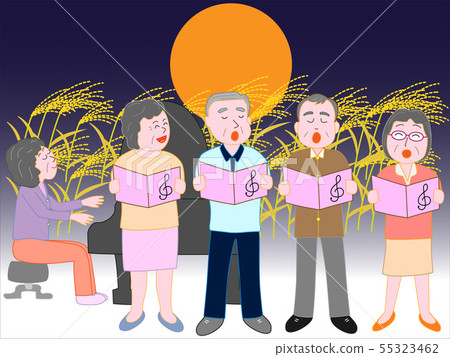 Music concert of the elderly held on the night of autumn 55323462