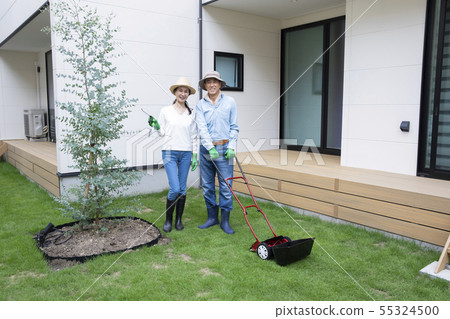 割草機園藝工作夫婦 55324500