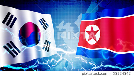 韓國和朝鮮政治/經濟緊張/衝突圖像橫幅 55324542