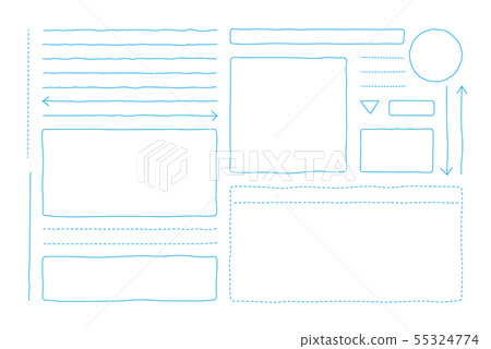 Hand drawn style layout material 55324774
