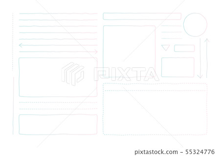 Hand drawn style layout material 55324776