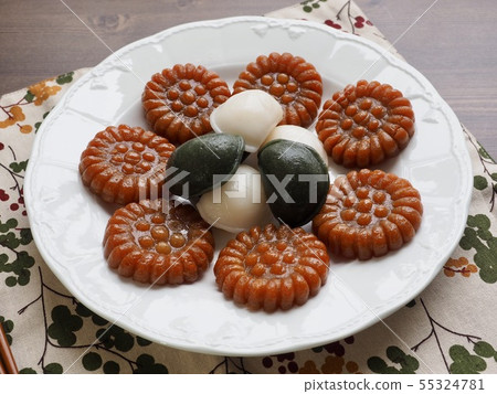 韓國傳統食品Songpyeon和醫學 韓國傳統食品Songpyeon和醫學 55324781
