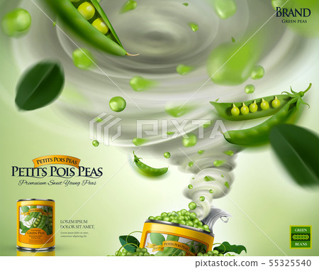 Canned young pea ads poster Canned young pea ads poster 55325540