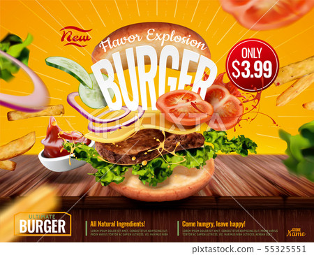 Delicious hamburger ads Delicious hamburger ads 55325551