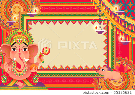 Ganesh Chaturthi background - Stock Illustration [55325621] - PIXTA