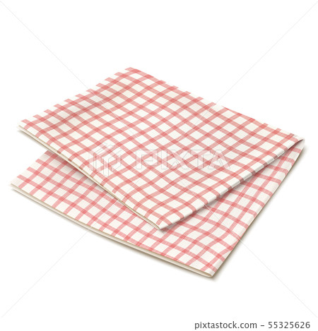 Grid tablecloth on white 55325626