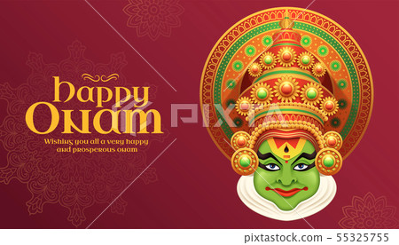 Happy Onam Kathakali illustration Happy Onam Kathakali illustration 55325755
