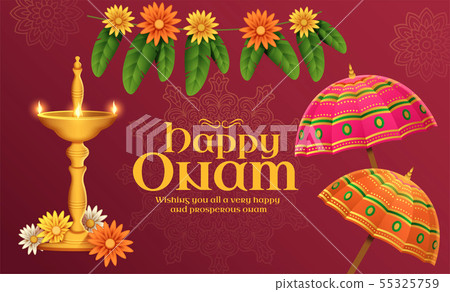 Happy Onam illustration Happy Onam illustration 55325759