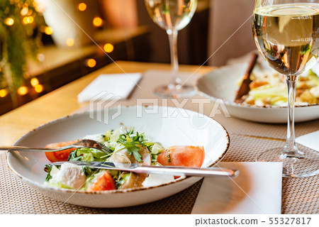 dinner in the restaurant dinner in the restaurant 55327817