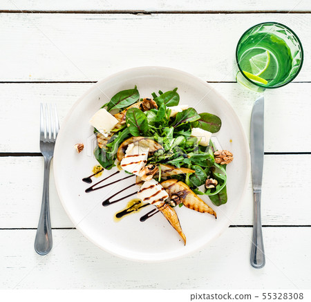 salad with pear and cheese salad with pear and cheese 55328308
