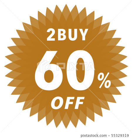 2BUY 60% OFF label 55329319