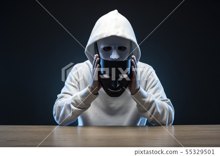 Masked men white parka Masked men white parka 55329501