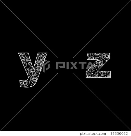 Small letters with flowers seven 55330022