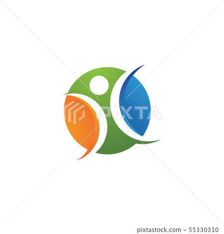 Human character logo sign 55330310