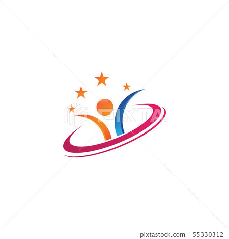 Human character logo sign 55330312