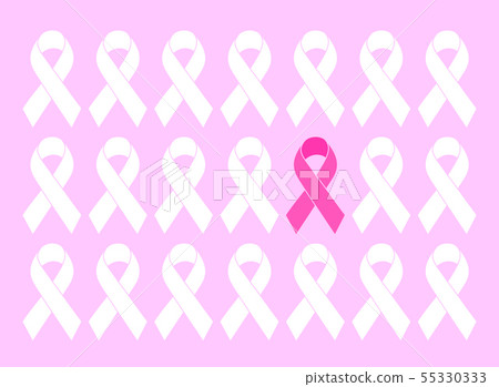 Pink and white ribbon.  Pink and white ribbon.  55330333