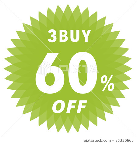 3BUY 60％OFF標籤 55330663
