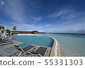 The pool side of the resort 55331303