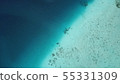 It is the photograph which moved the drop off of the island of Maldives from the sky by the drone 55331309