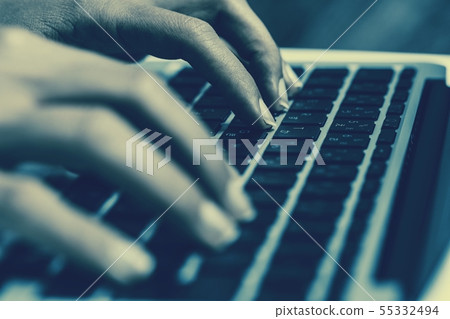 電腦，鍵盤，手 55332494