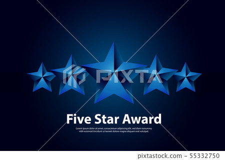luxury blue five star award on dark blue gradient luxury blue five star award on dark blue gradient 55332750