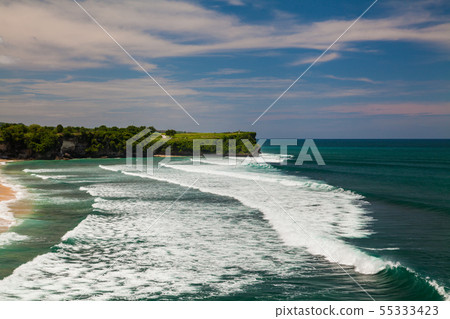 Balangan Beach in Bali Indonesia - nature vacation background Balangan Beach in Bali Indonesia - nature vacation background 55333423