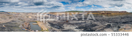 coal mining open pit mine aerial black 55333446
