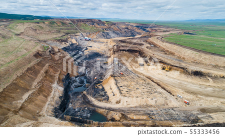 coal mining open pit mine aerial black coal mining open pit mine aerial black 55333456
