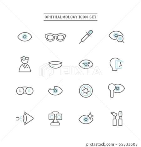 眼科圖標集 55333505