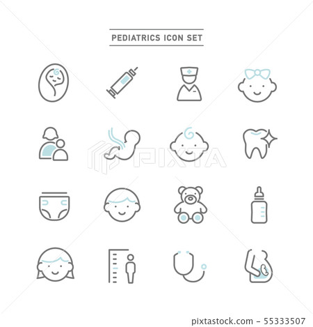 Pediatrics icon set - Stock Illustration [55333507] - PIXTA
