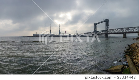 Large drawbridge in Zatoka, Ukraine 55334448