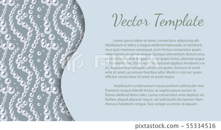 Elegant template with pearl pattern. Vector design for banners, cards, wedding invitation. Elegant template with pearl pattern. Vector design for banners, cards, wedding invitation. 55334516
