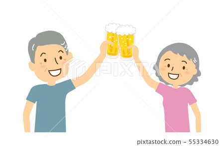 Beer mug toast senior male female 55334630