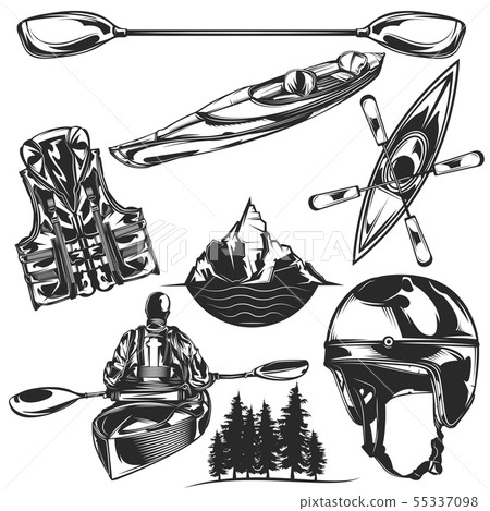 Set of kayaking elements 55337098