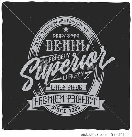 Vintage label design with lettering composition Vintage label design with lettering composition 55337123