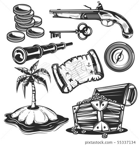 Set of treasure elements 55337134