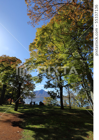 Hokkaido Chitose Lake Shikotsu lakeside scenery Hokkaido Chitose Lake Shikotsu lakeside scenery 55337136