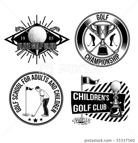 Set of golf emblems, labels, badges, logos. Set of golf emblems, labels, badges, logos. 55337560