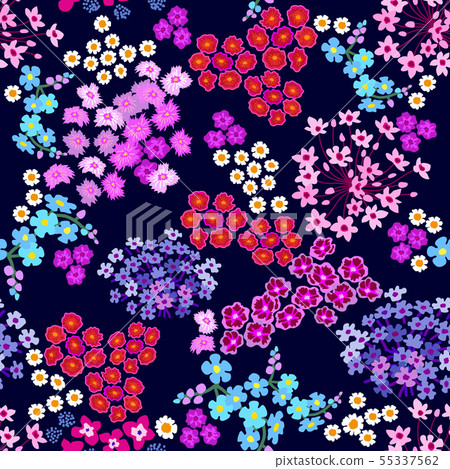 Purple carnation garden. Purple carnation garden. 55337562