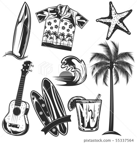 Set of surfing elements 55337564