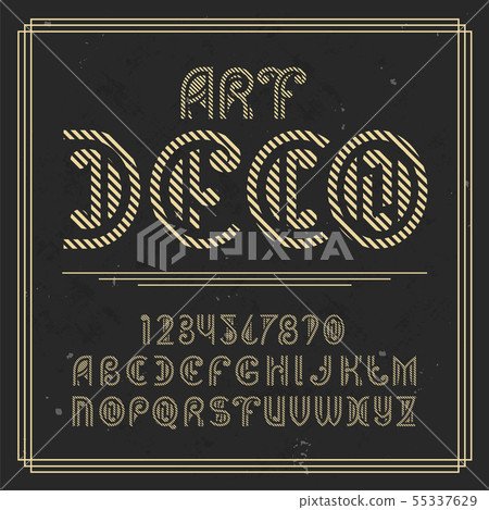 Original label typeface named "Art Deco". Original label typeface named "Art Deco". 55337629