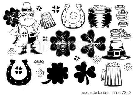Set of St. Patrick's elements Set of St. Patrick's elements 55337860