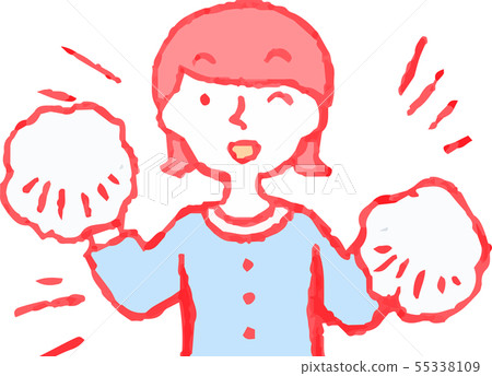 婦女媽媽主婦上身姿勢表情 婦女媽媽主婦上身姿勢表情 55338109