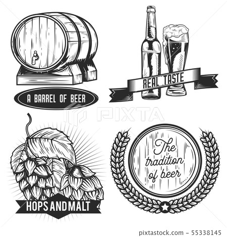 Set of beer emblems 55338145