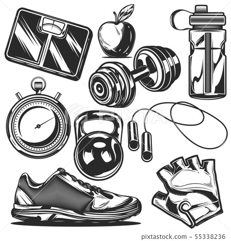 Set of sport elements Set of sport elements 55338236
