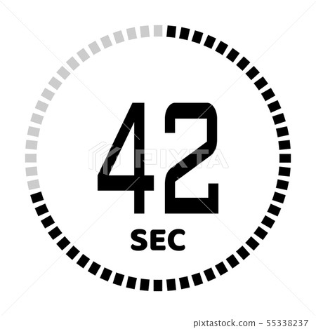 The seconds, stopwatch icon The seconds, stopwatch icon 55338237