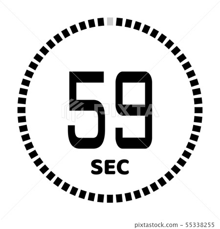 The seconds, stopwatch icon The seconds, stopwatch icon 55338255